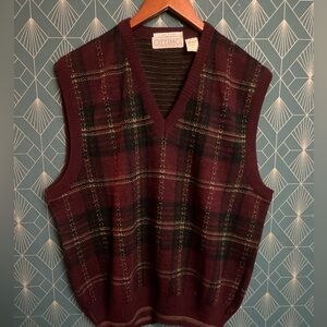 Plaid sweater vest